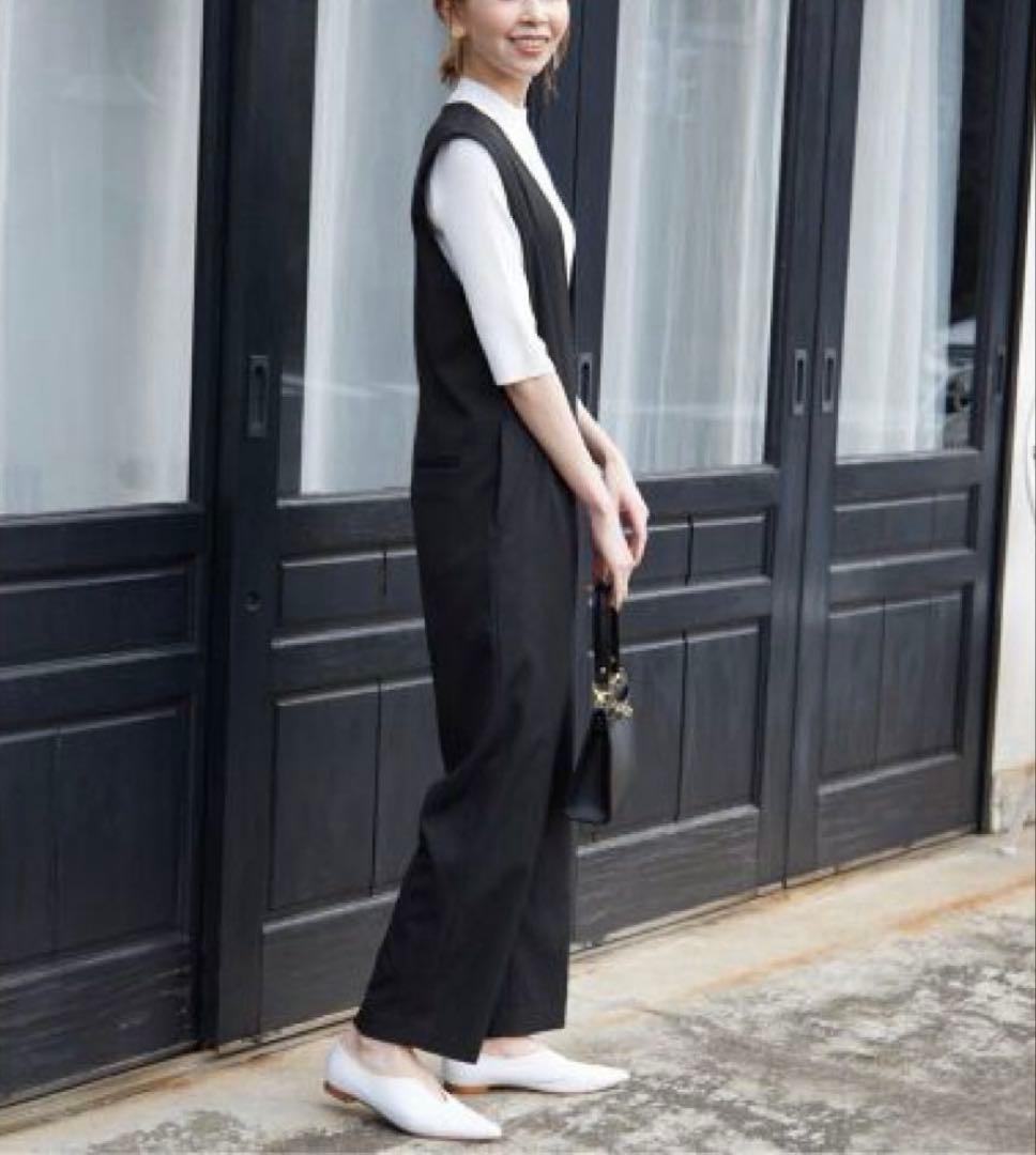 SLOBE IENA トリアセ混オールインワン ブラック 38 タグ付