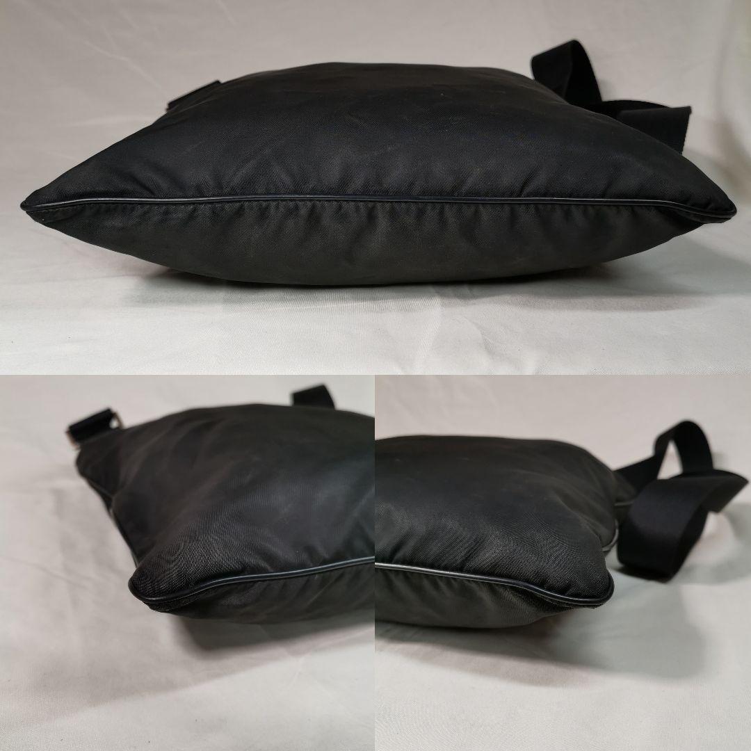 【美品】プラダPRADAサフィアーノ斜めがけ ショルダーバッグ 黒 鑑定済