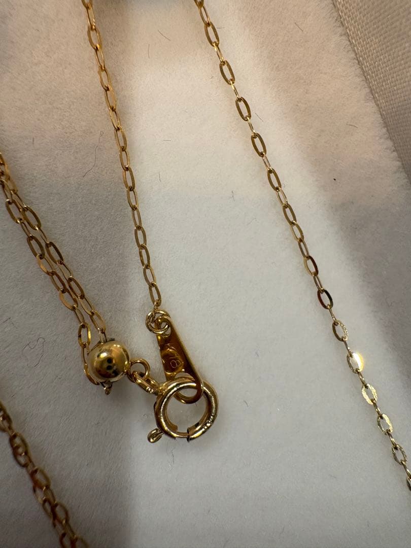 K18 60cm ネックレス スルーピン スライドアジャスター付