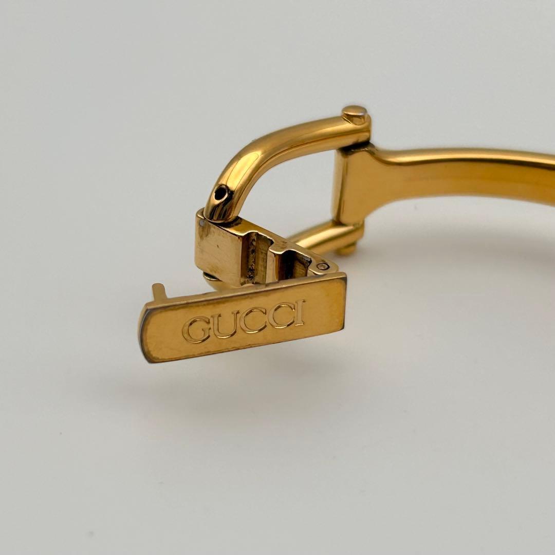 【稼働】GUCCI グッチ 1500 GOLD ゴールド バングルウォッチ