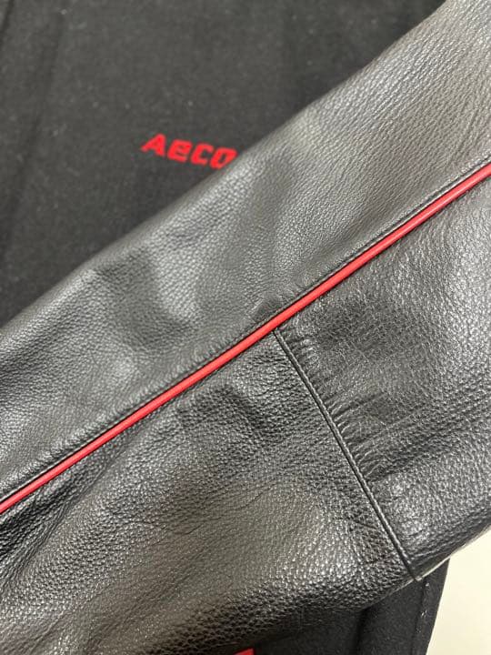 極上モチモチレザー　80’s スタジャン　レザージャケット　ビッグサイズ