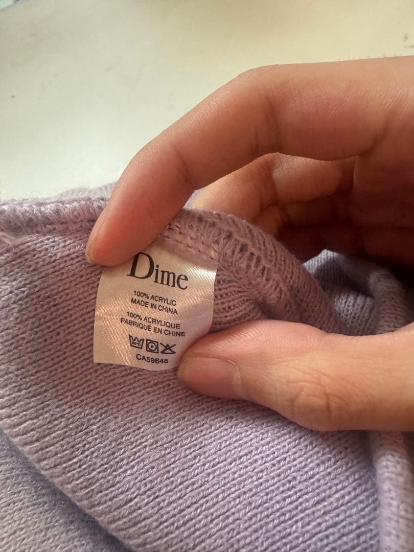 Dime final skull cap beanie purple ビーニー