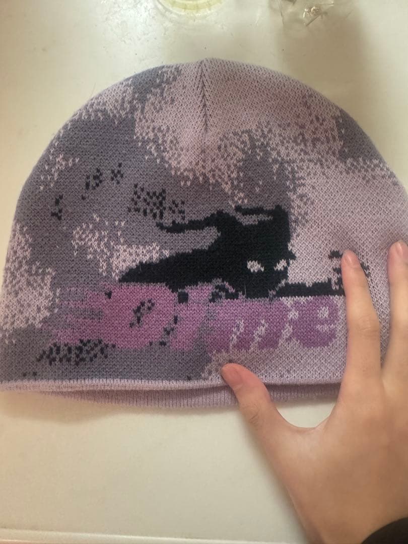 Dime final skull cap beanie purple ビーニー