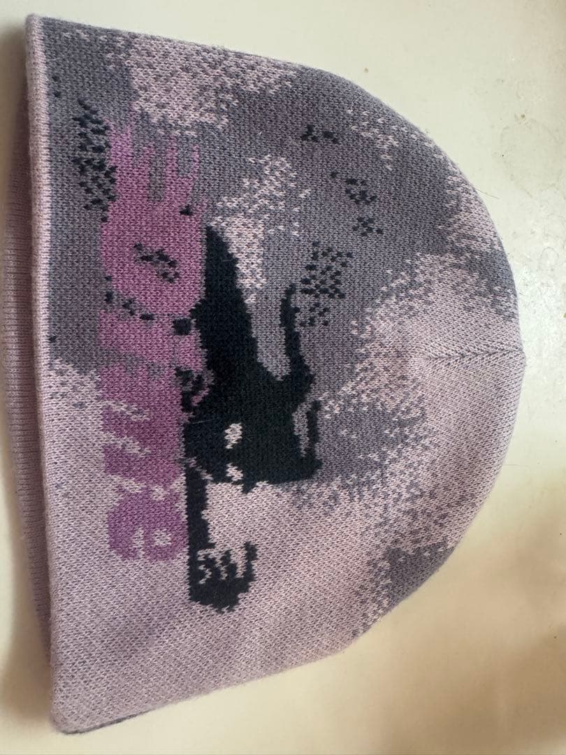 Dime final skull cap beanie purple ビーニー