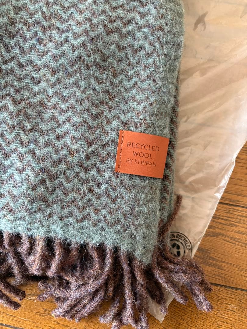 KLIPPAN クリッパン リサイクルウールスロー　ウェーブ グリーン