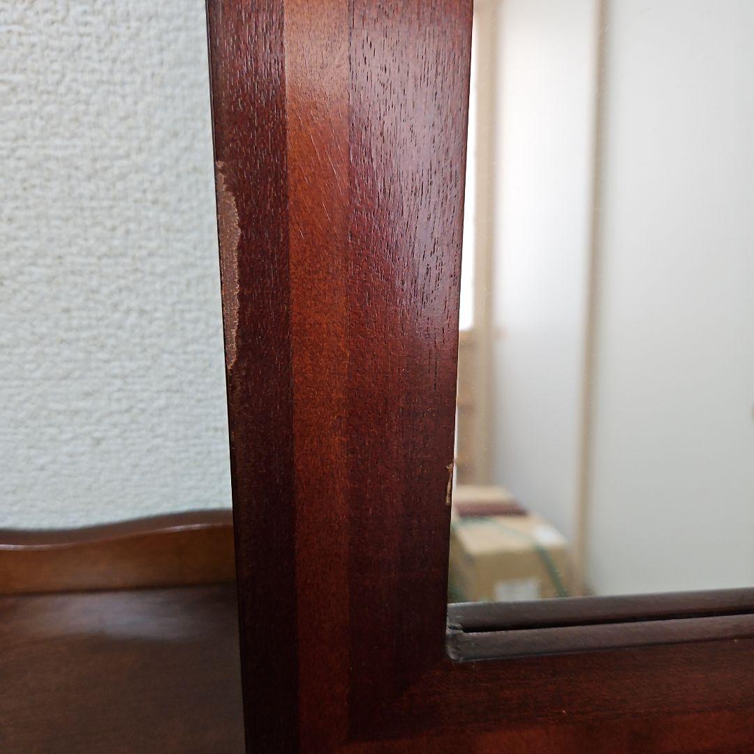 引き取り限定 アンティーク テーブル ミラー ダークブラウン ドレッサー ミラー