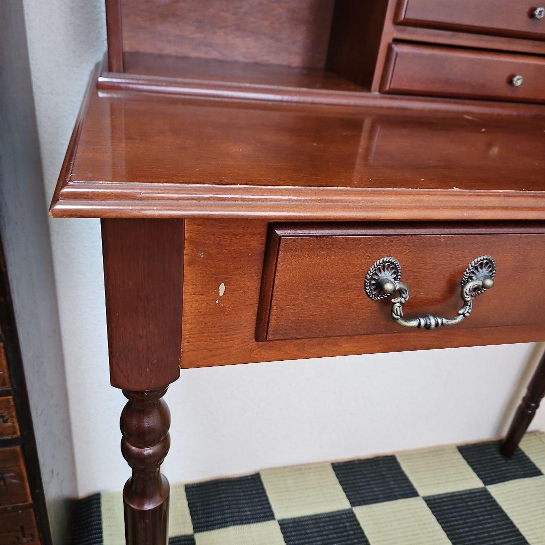 引き取り限定 アンティーク テーブル ミラー ダークブラウン ドレッサー ミラー