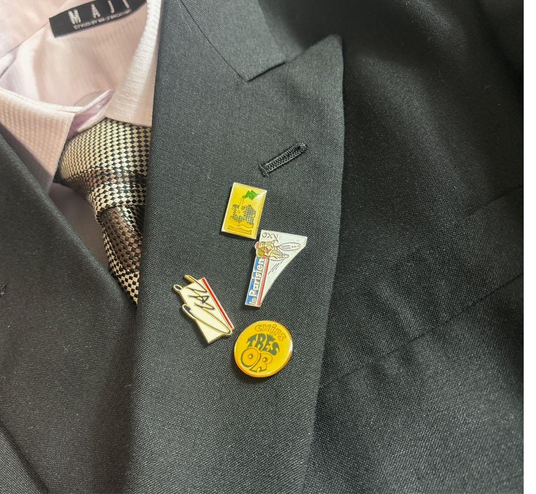 90s vintage レトロセットアップ スーツ ピンズ No.68