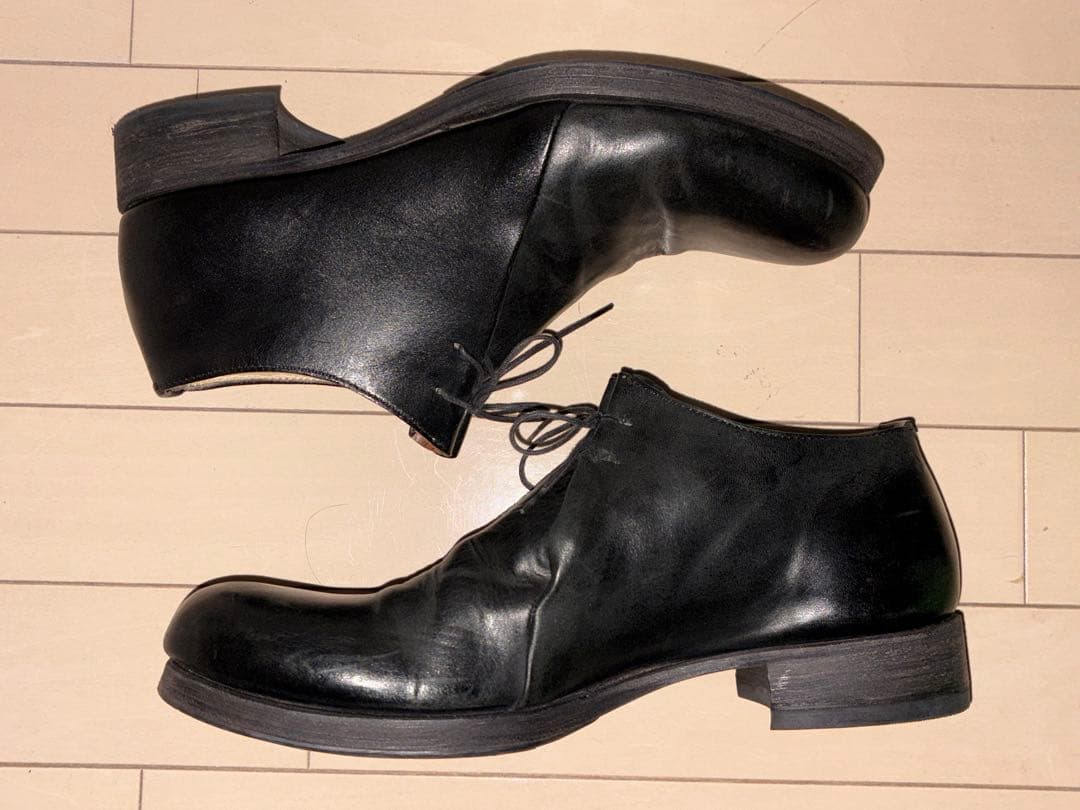 m.a+ Double Fold Shoes クラッタ 馬革 黒 42 美品
