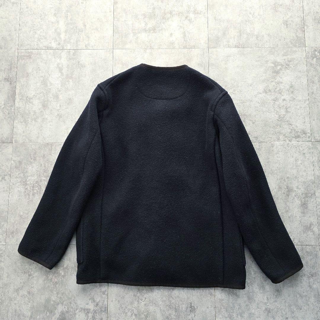 DANTON ダントン ウール混 ノーカラーワークジャケット 36 日本製