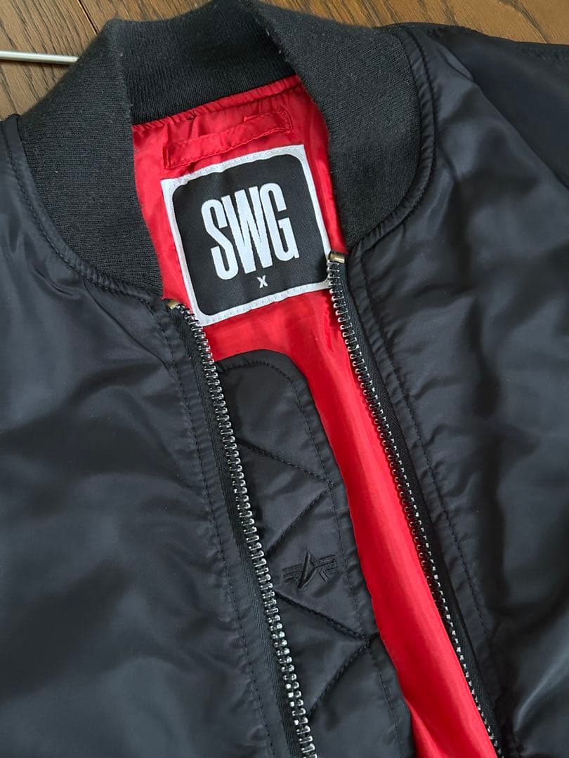 限定コラボSWAGGER×ALPHAスワッガーアルファフライトジャケットMA-1
