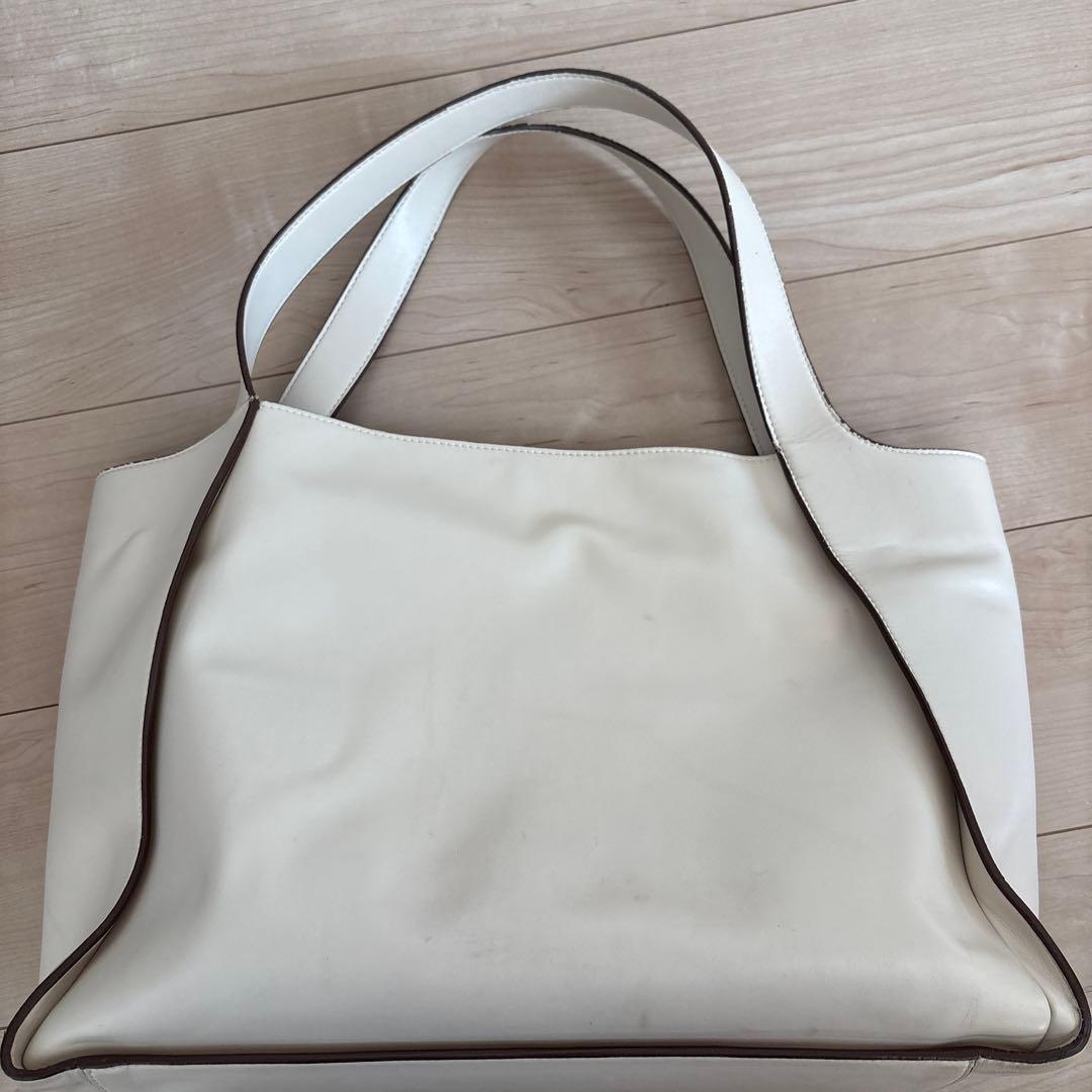 ステラマッカートニー　サークルロゴラージトートバッグ　ホワイト