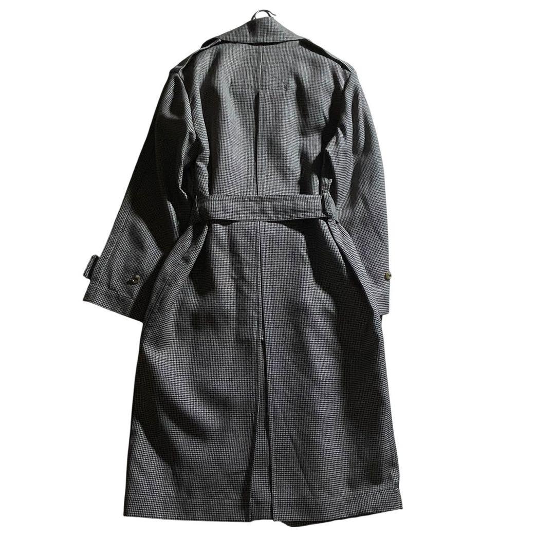 【美品】マディソンブルー トレンチコート ウール チェック 00 XS 日本製