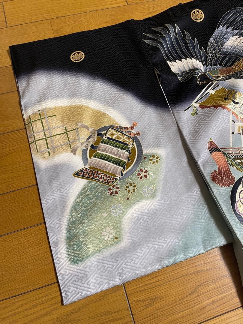 お宮参り　男児　着物　黒地