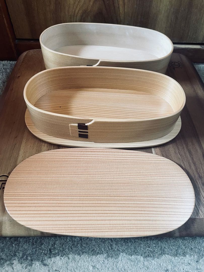 栗久　曲げわっぱ　新品未使用品　 元箱有り