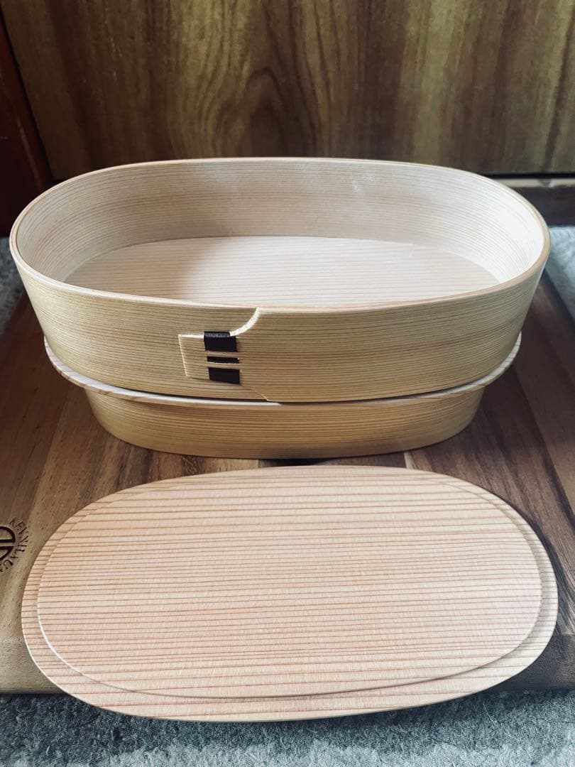 栗久　曲げわっぱ　新品未使用品　 元箱有り