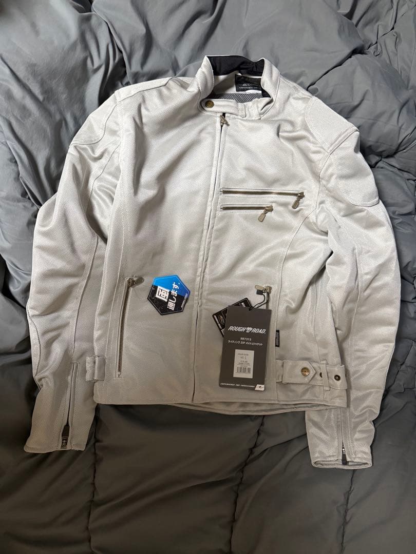 ラフアンドロード ライディングZIPメッシュジャケット シルバー LRR7313