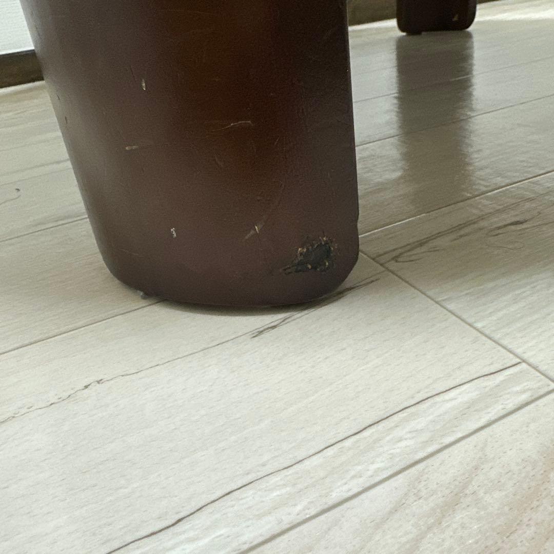 昭和レトロ　ちゃぶ台　テーブル　丸　折り畳み　大きめ　茶色