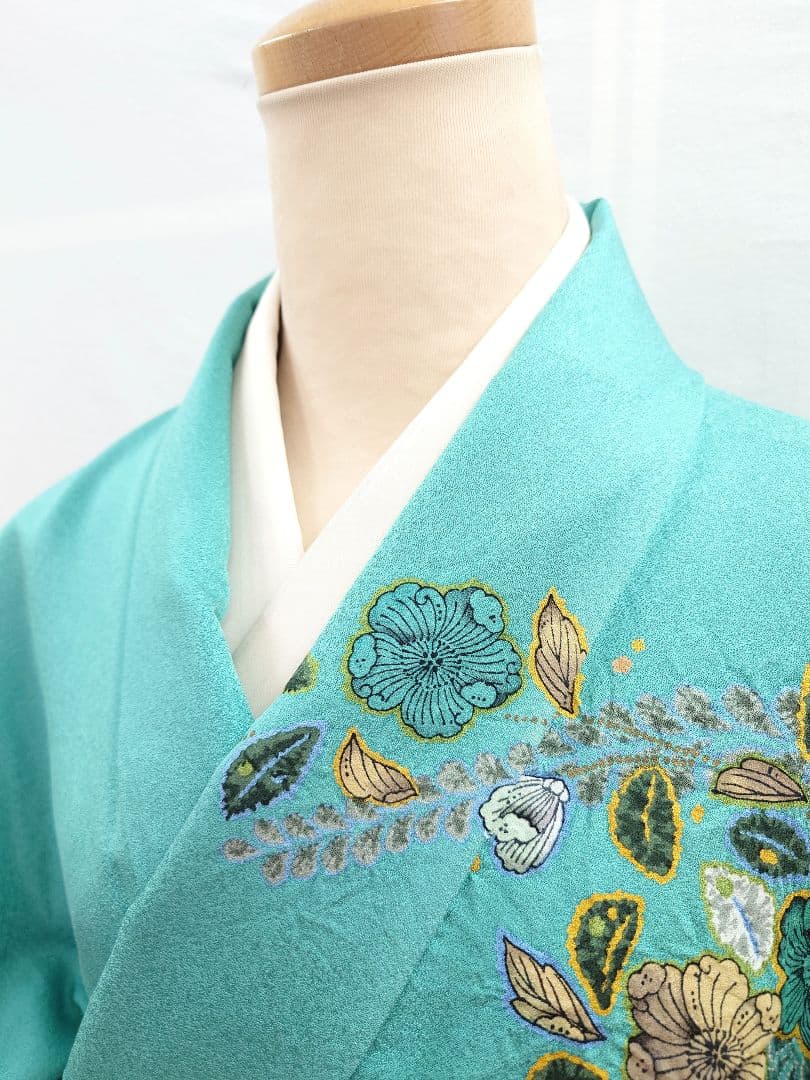 FN12079y 着物 正絹 訪問着 辻が花 158〜168cm