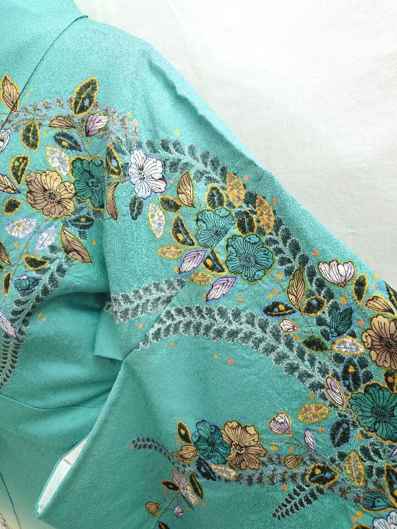 FN12079y 着物 正絹 訪問着 辻が花 158〜168cm