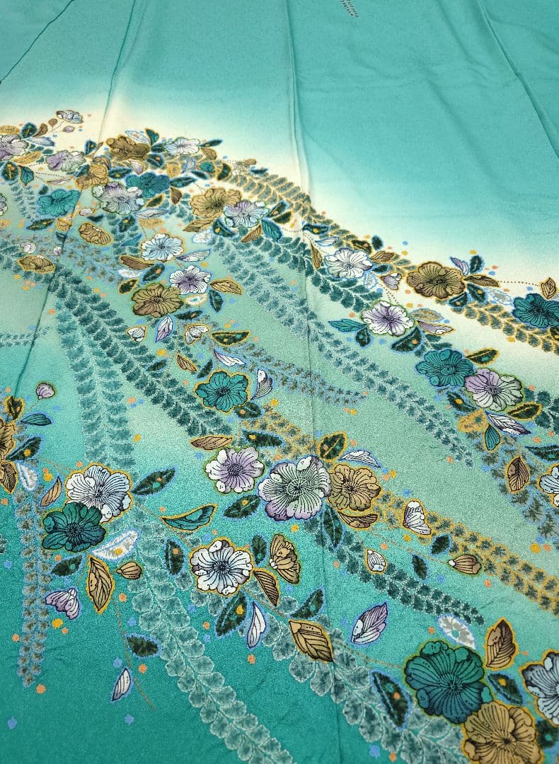 FN12079y 着物 正絹 訪問着 辻が花 158〜168cm