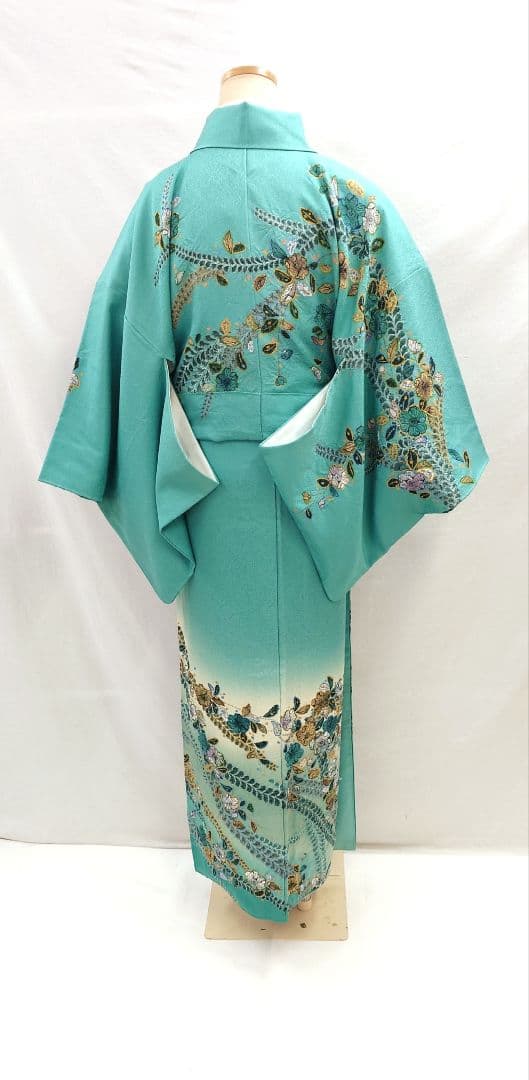 FN12079y 着物 正絹 訪問着 辻が花 158〜168cm