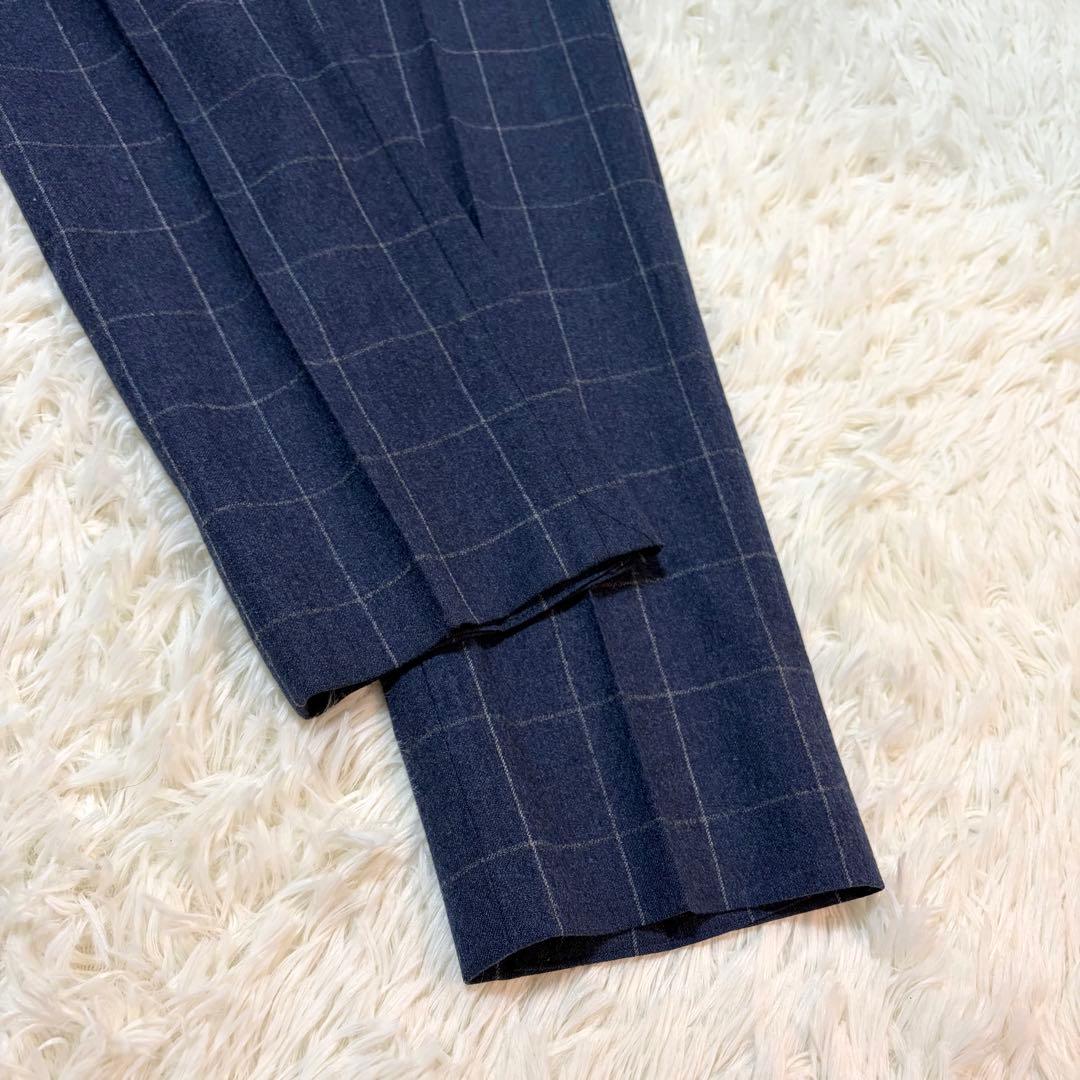 【極美品】タカキュー セットアップ ネイビー 段返り3つボタン ウール100