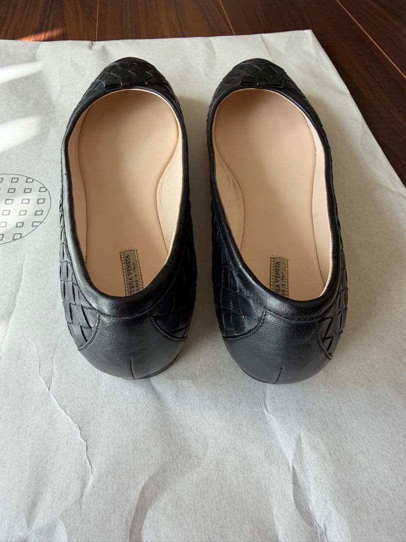 【極美品】ボッテガヴェネタ バレエシューズ パンプス ブラック 24cm