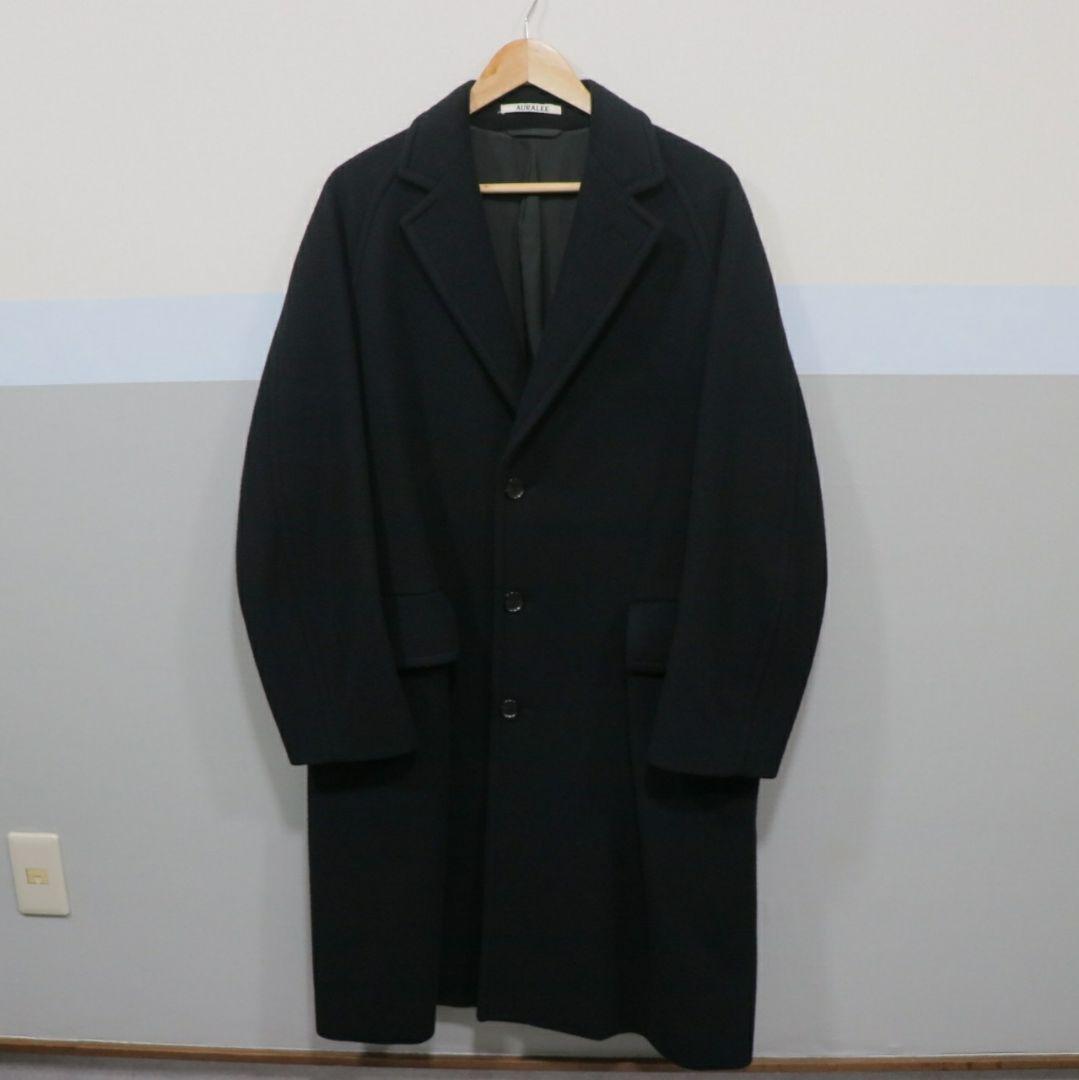 AURALEE 19AW カシミヤウールモッサー チェスターフィールドコート