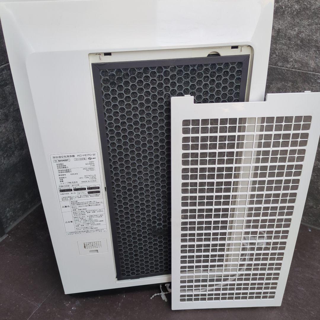 SHARP　除加湿空気清浄機　KC-HD70　プラズマクラスター　2019年製