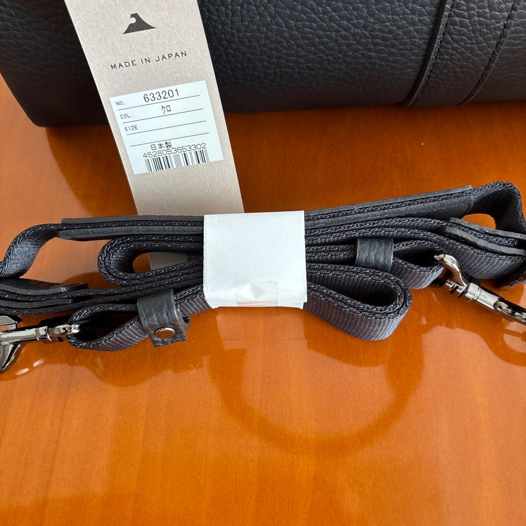 FUJITAKA ブラックレザー ミニハンドバッグ