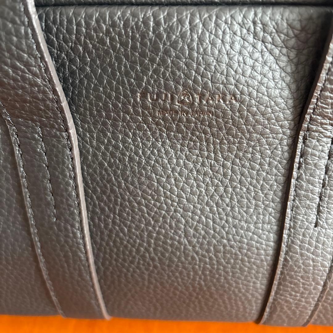 FUJITAKA ブラックレザー ミニハンドバッグ