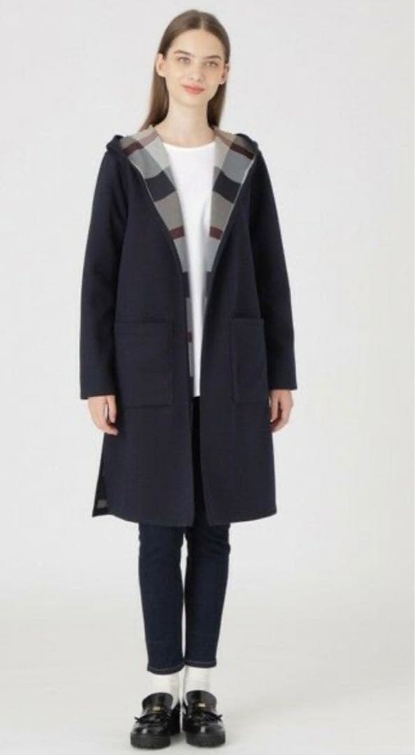 ブルーレーベルクレストブリッジ チェックリバーシブル　コーディガン　コート　新品