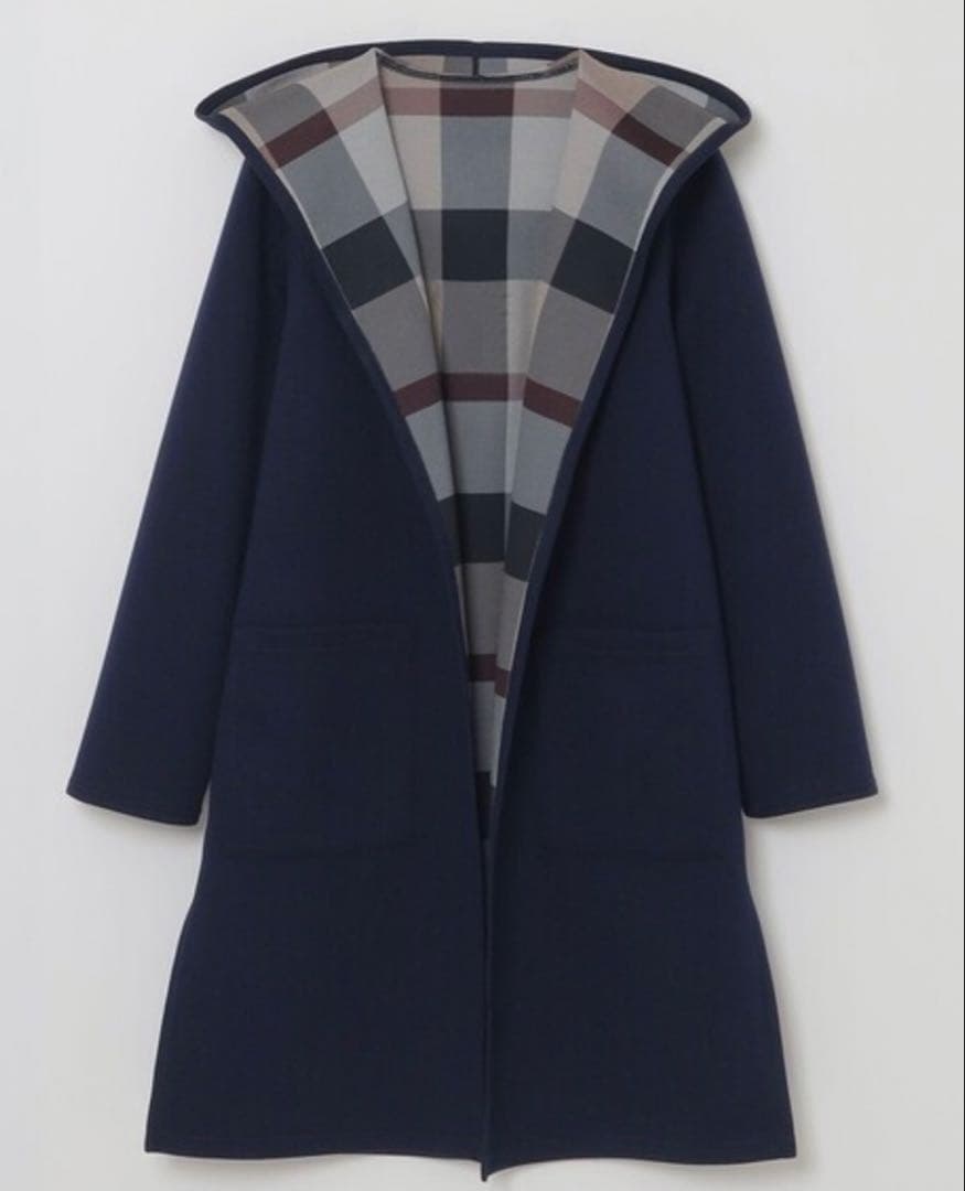 ブルーレーベルクレストブリッジ チェックリバーシブル　コーディガン　コート　新品