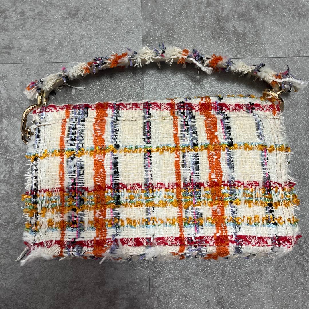 FURLA ツイードショルダーバッグ