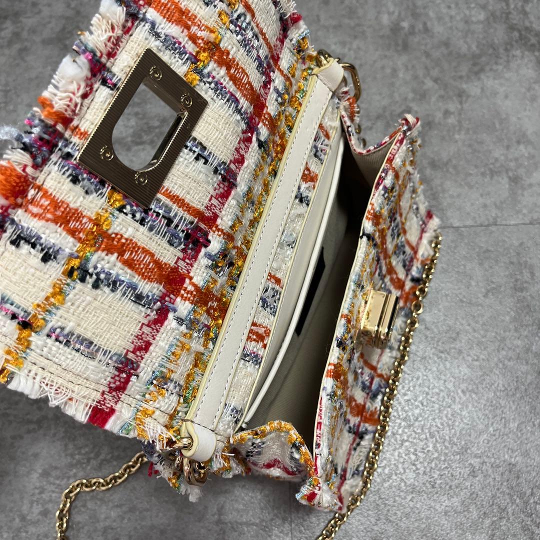 FURLA ツイードショルダーバッグ