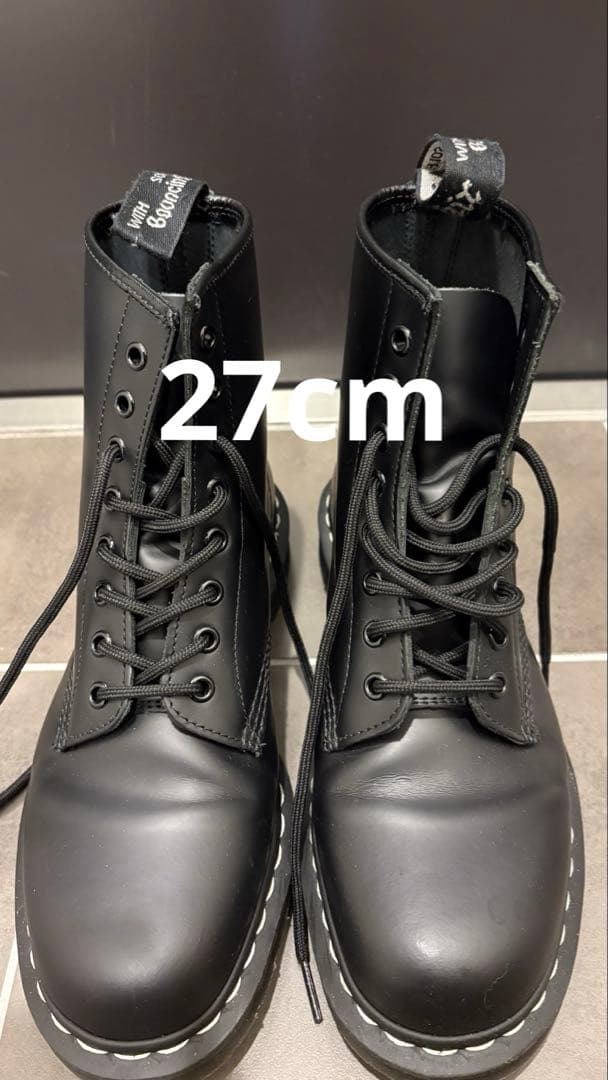 【美品】ドクターマーチン ホワイトステッチ 8 ホール ブーツ UK8 27cm