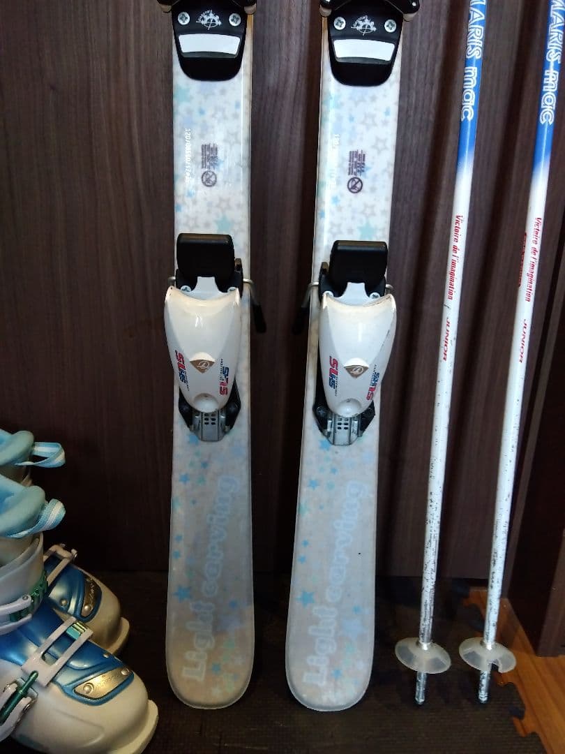 送料無料 PURE CONSCIOUS 子供用 スキーセット メンテ・WAX済✔