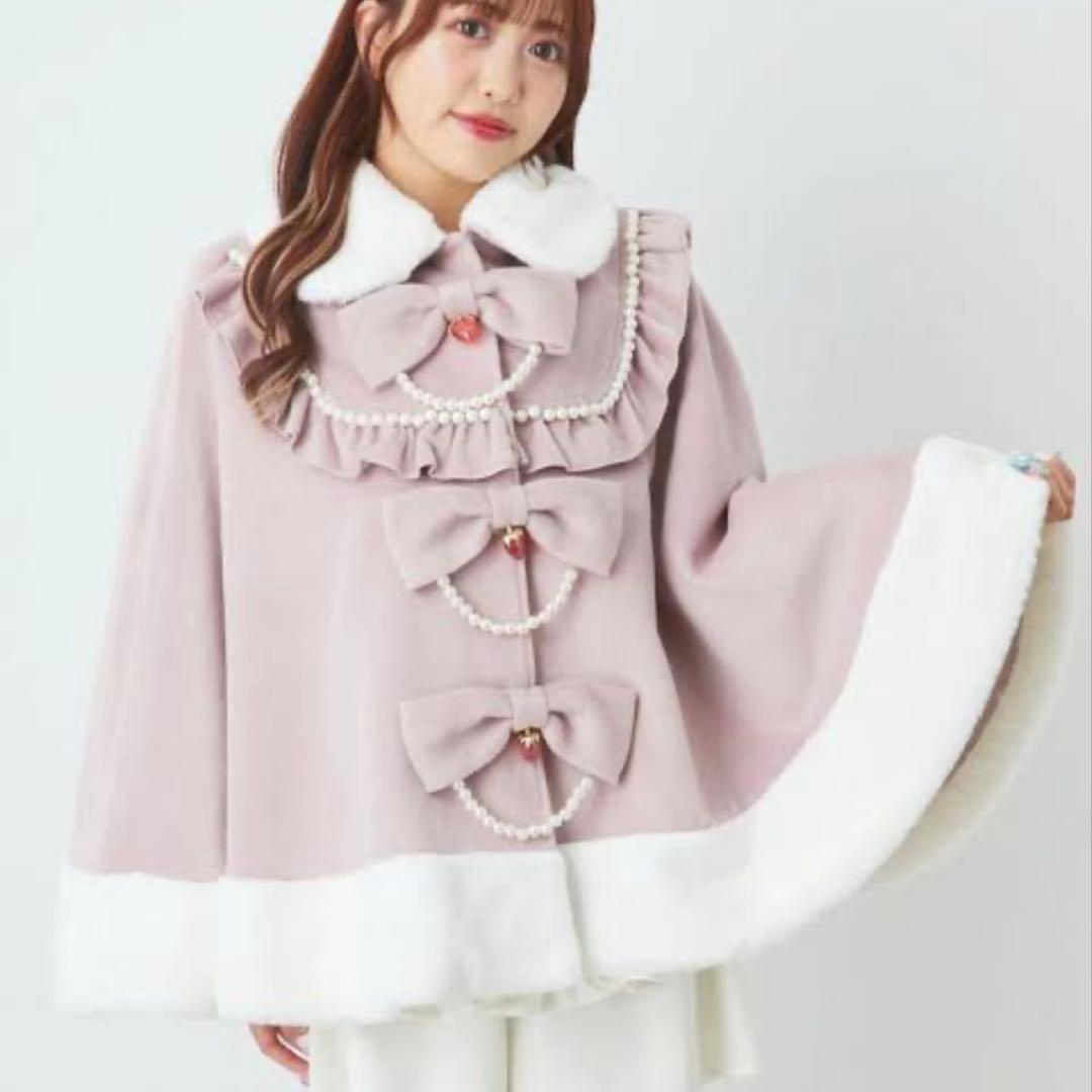 Ank Rouge ストロベリーリボンポンチョコート