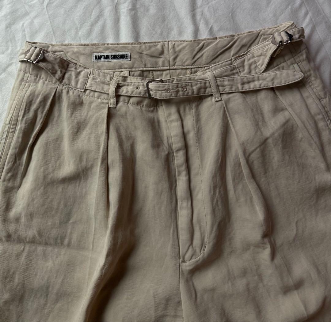 KAPTAIN SUNSHINE ベージュ チノパン ベルトKS24SPT19