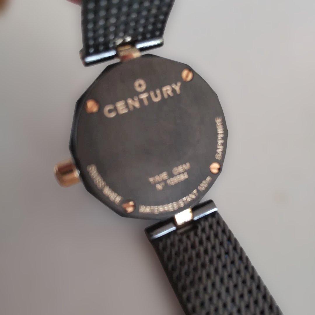 CENTURY レディース 腕時計 ブラック/ゴールド
