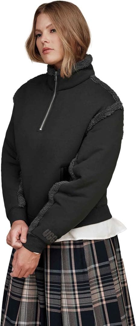 【激レア】タグ付き新品　UGGグレーハーフジップスウェットフリース 日本未発売✨