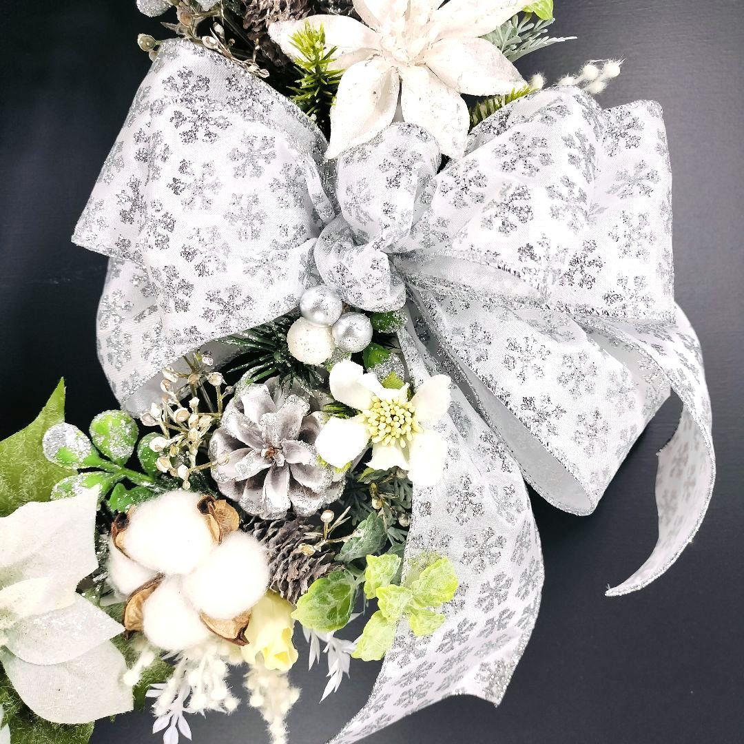 商品名【聖白】ゆきこ❤ポインセチアのクリスマスリース✳ 冬リース