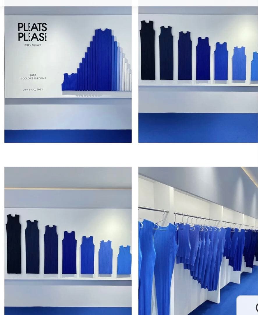 ★新品タグ付き★プリーツプリーズタンクトップ　ディープブルー