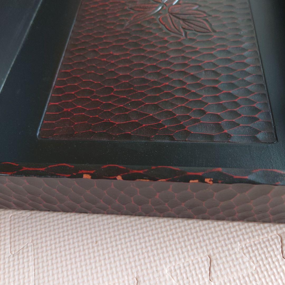 鎌倉彫 乱れ箱 牡丹 亀甲 2箱 木製 衣裳箱 入れ子 レトロ 着物ケース