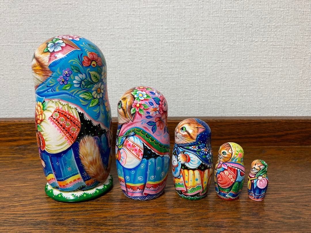 クリスマスセール♪ネコマトリョーシカ『パブロヴォ・ポサドのショールの猫』ミラ最新