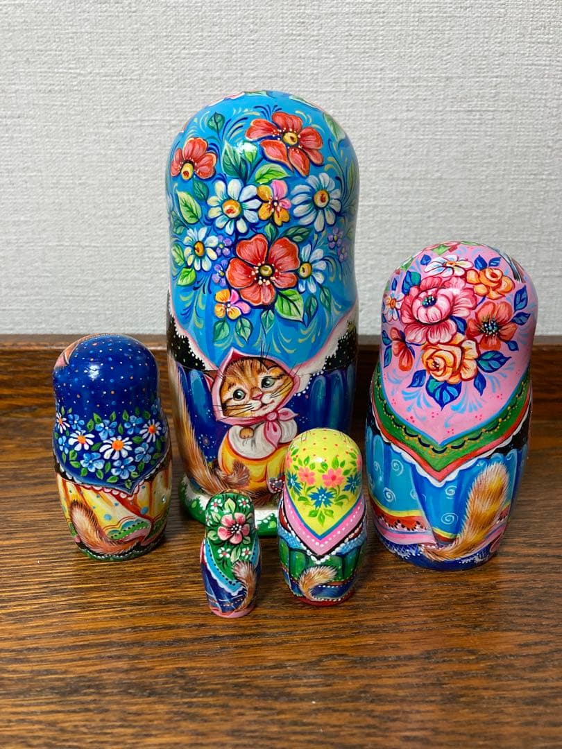 クリスマスセール♪ネコマトリョーシカ『パブロヴォ・ポサドのショールの猫』ミラ最新
