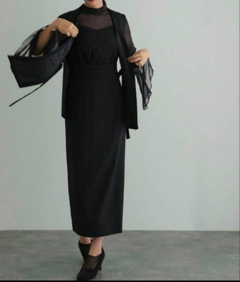 atlo ジレ袖あり＆ロング オケージョンドレスワンピース