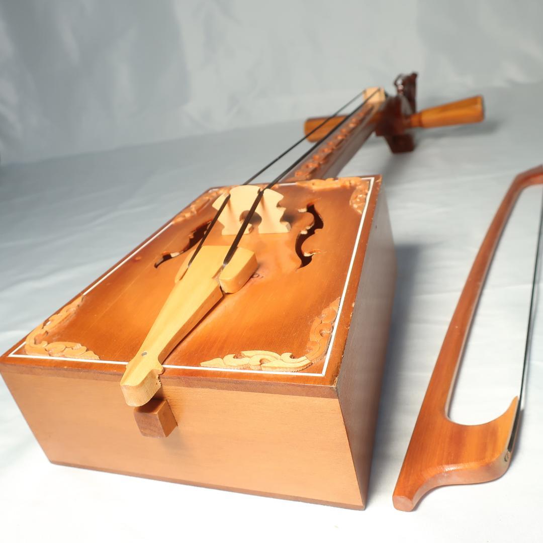 馬頭琴 弓 付属 全長約68cm 民族楽器