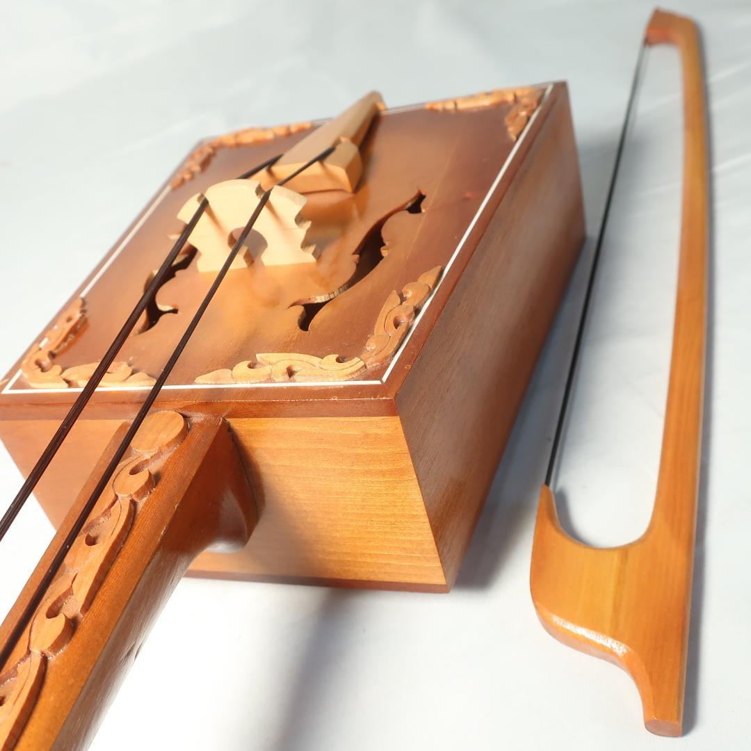 馬頭琴 弓 付属 全長約68cm 民族楽器